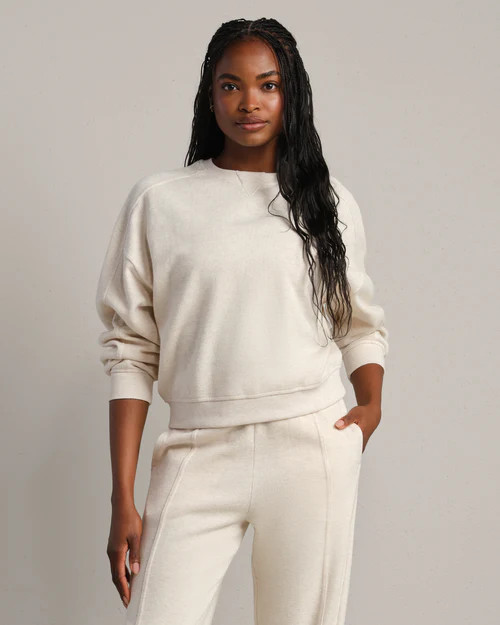 Signature Rib Crewneck-Oatmeal Heather
