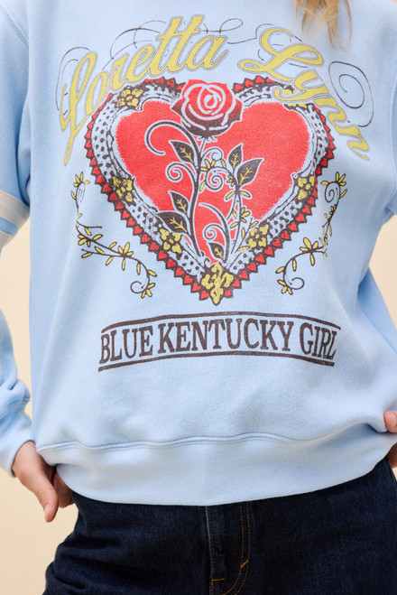 Loretta Lynn Blue Kentucky Sweatshirt-Airey Blue