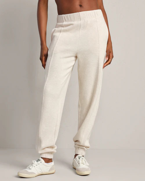 Signature Rib Jogger-Oatmeal Heather