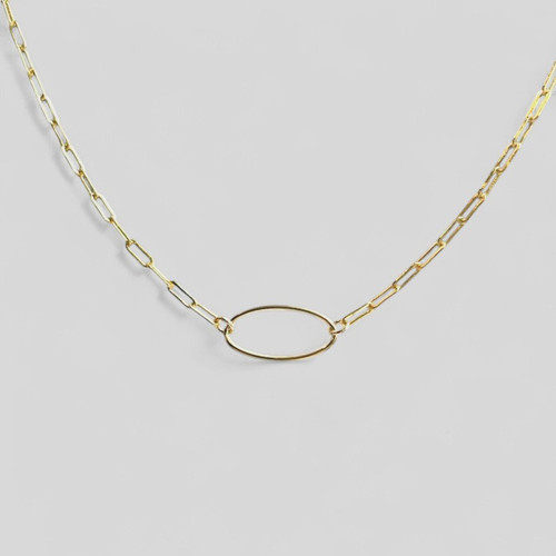 14K Gold Filled 16"+ 2" Paper Clip Chain Oval Necklace 14K Gold Filled 16"+ 2" Paper Clip Chain Oval Necklace