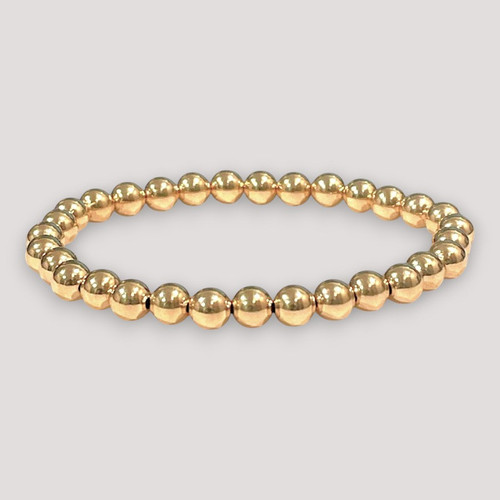 14k Gold Filled 6mm Bead Bracelet 14k Gold Filled 6mm Bead Bracelet