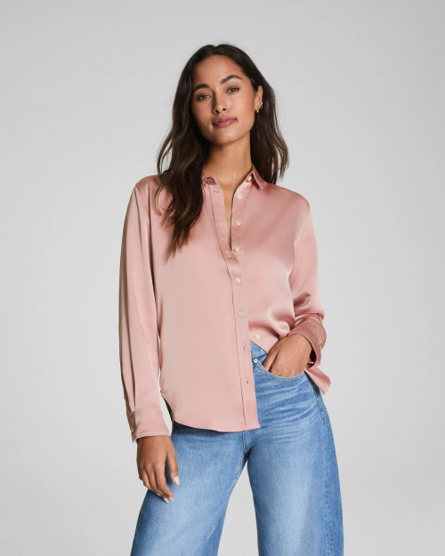 Better Than Silk Button-down - Vintage Rose