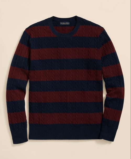 Knit Rugby - Navy/Burgundy