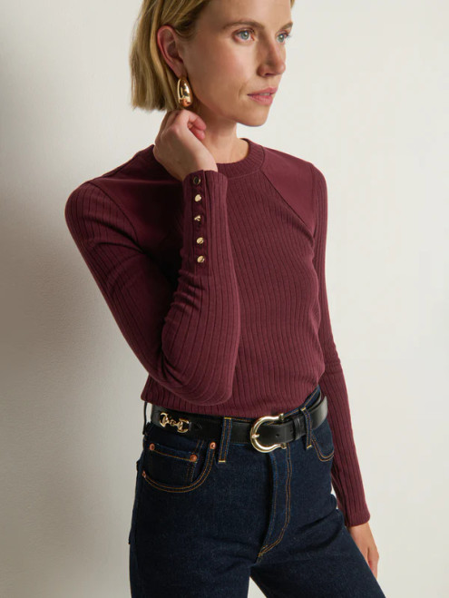 Maxine Long Sleeve Top - Port