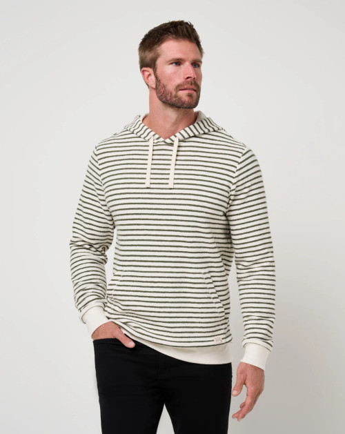 Shark Warning Hooded Shirt - Dark Olive