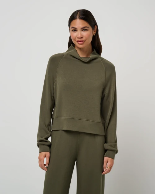 Skyloft Soft Funnel Neck Top | Cozy & Elevated Style