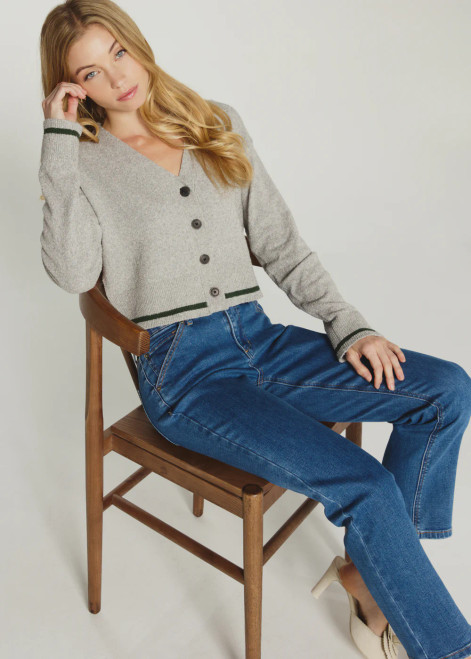 Colette Knit Cardigan - Light Heather Grey