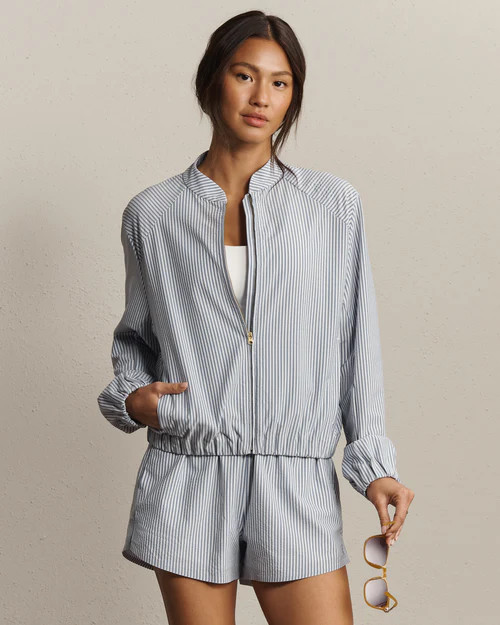 Saltair Jacket - Washed Navy Stripe