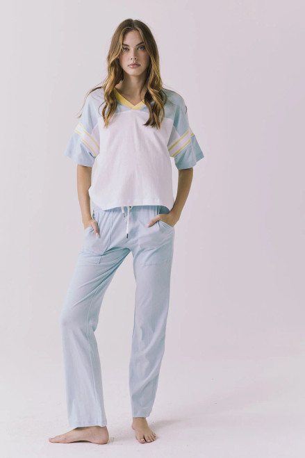 Palmer Tee - White/Mineral/Butter