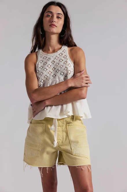 Moxie Barrel Shorts - Whipped Butter