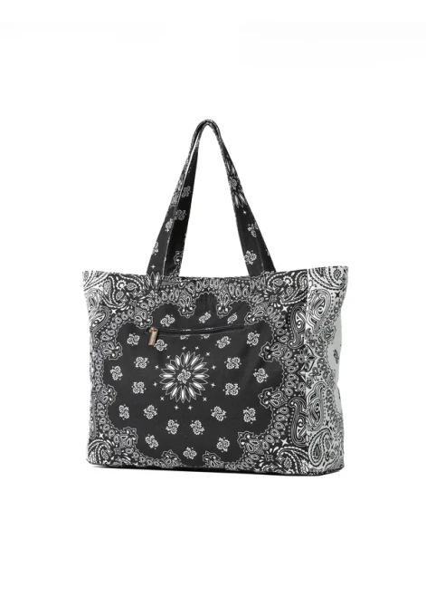 Bailey Bandana Tote A - Black/White