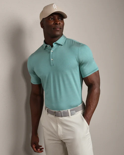 Drive Time Polo - Cool Mint Square GEO