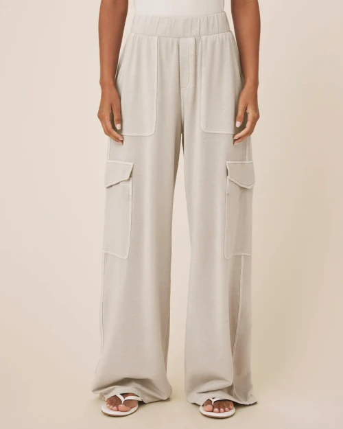 Alessia Cargo Sweatpant - Light Fawn
