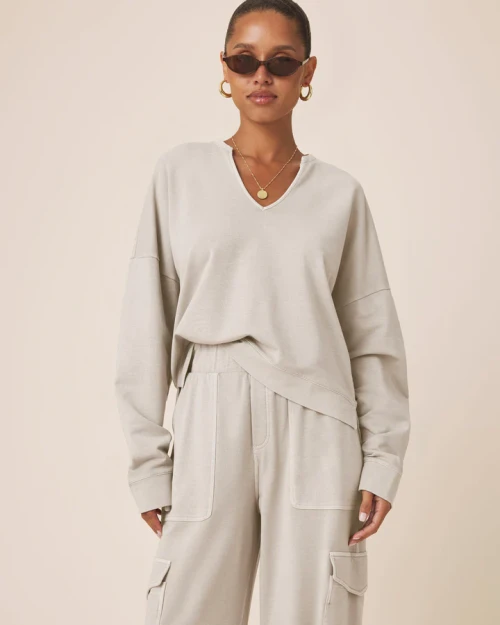 Women's Lightweight V-Neck Pullover | Relaxed Fit Top
