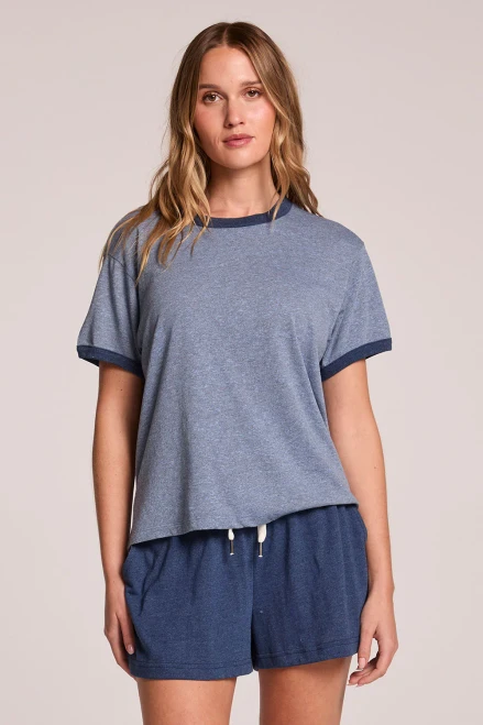 Rambler Admiral Serenity Tee – Cropped Contrast Trim T-Shirt