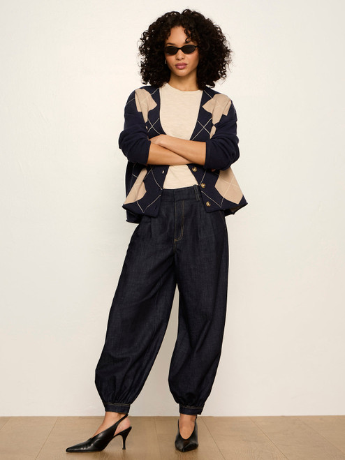 Arden Cardigan | Loma Argyle Button-Front Cardigan