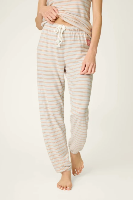 J'Adore Amour Sweetheart Stripes Lounge Pants-Mult