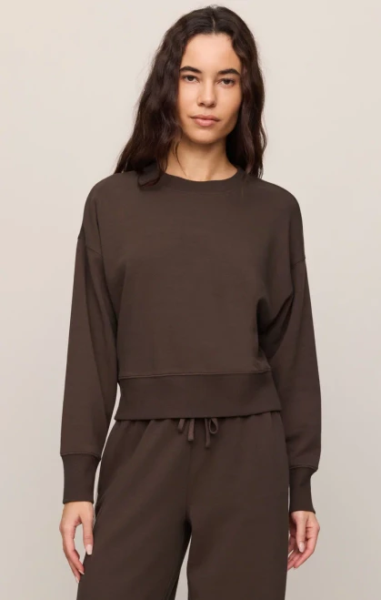 Lissome Sleek Knit Sweatshirt | Women's Crewneck