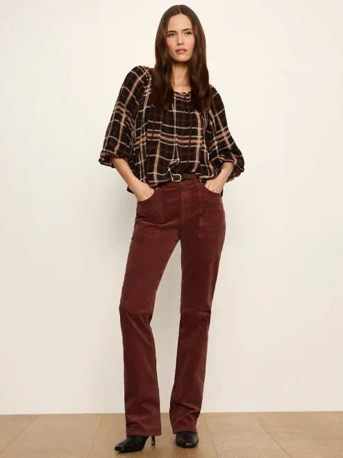 Cloud Nine Top – Cinder Plaid