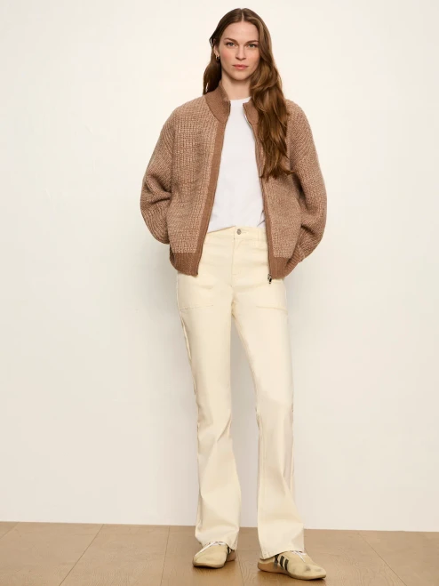 Zip-Up Sweater Jacket – Heather Coco