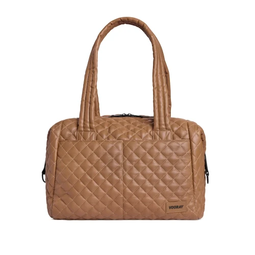 Alana Duffel Quilted Bag - Tan