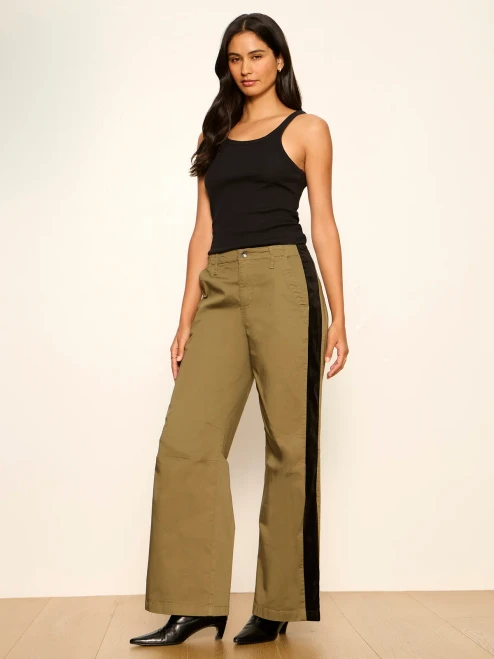 Front Row Wide Leg Pant – Vintage Olive