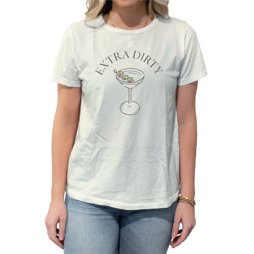 Extra Dirty Martini Women's Graphic Crewneck Tee – Vintage White