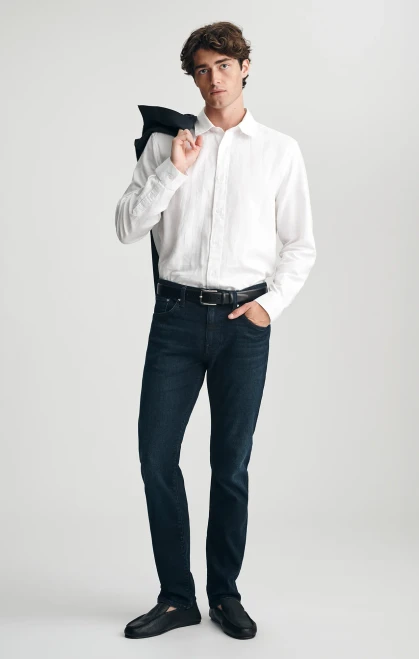 Marcus Slim Straight Leg Jeans – Medium Indigo Denim