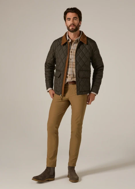 Classic Sport Jacket – Relaxed Fit with Jacquard Knit Trim