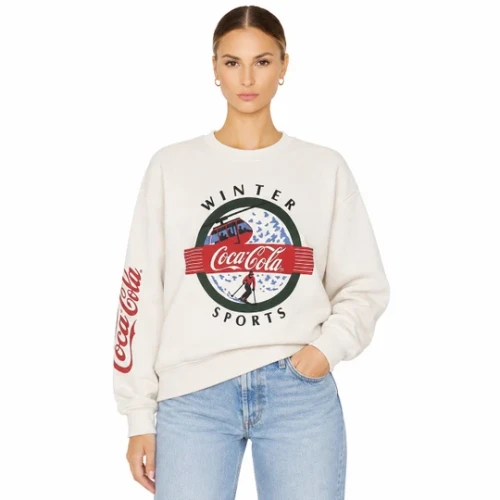 Coca-Cola Winter Sports Graphic Sweatshirt – Retro Fleece