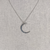 Sterling Silver Crescent in Hammered Sterling