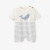 Elegant Baby Whale Striped Knit Shortall Romper