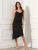 Cowl Neck Slip Dress - Black