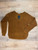 V-Neck Waffle Knit Sweater - Dark Copper