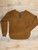 V-Neck Waffle Knit Sweater - Dark Copper