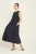 Lace Trim Mixed Mini Dress - Black