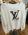 Multi Louis Vuitton on White Sweatshirt