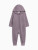 Greer Fleece Hooded Zipper Romper-Starlight Fog