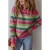 Stripe Color Block Sweater - Green Multi