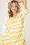 Cabana Paradise Stripe Cover Up - Lemon