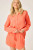 Copacabana L/S Button-Down Top - Guava