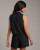 Mirage Sleeveless Notch Collar Blouse - Black