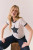 Classic Tee-White Vintage Ringer W/Black Star Classic Tee-White Vintage Ringer W/Black Star
