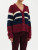 Bleeker Fuzzy Cardigan - Fig Multi Stripe