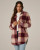 Generation Plaid Shacket - Deep Red