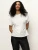 Shirred Waist Dolman Tee - White