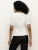 Shirred Waist Dolman Tee - White