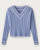 Varsity Cable Knit Sweater - Hydrangea Blue