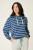 C'est La Vie Striped Hoodie - Deep Sea