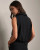 Mirage Sleeveless Notch Collar Blouse-Pure Black